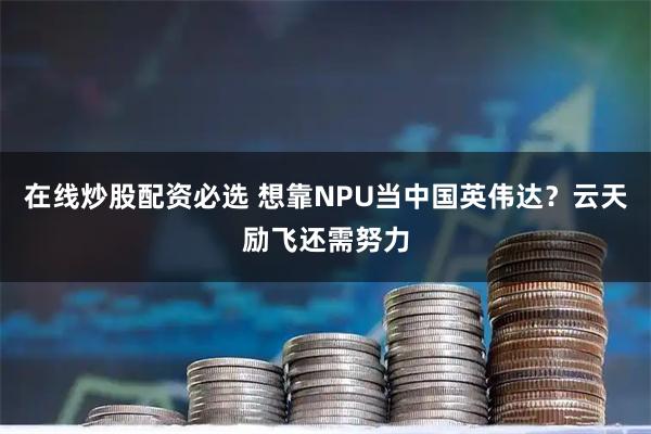在线炒股配资必选 想靠NPU当中国英伟达?云天励飞还需努力